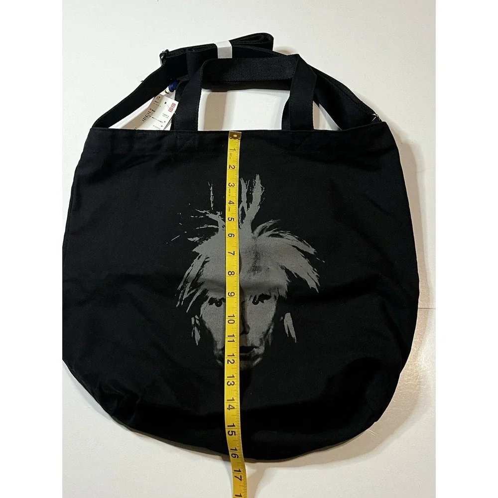 Uniqlo KAWS Andy Warhol Japan Limited Edition Black 2 Way Tote Bag NWT